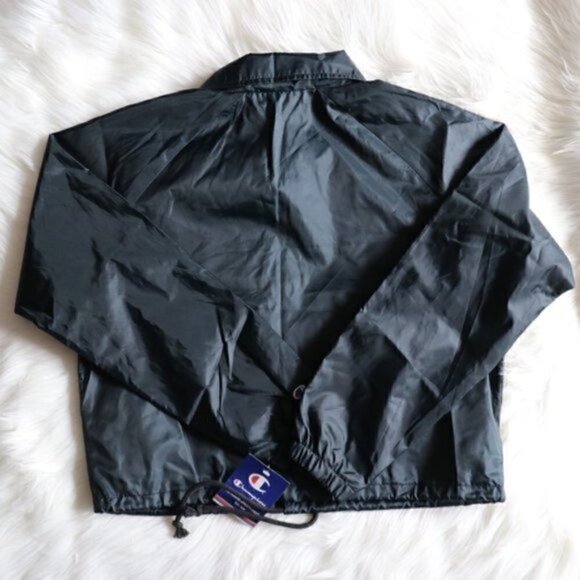 NWT Champion Dark Green Cropped Wind Breaker Jacket Long Sleeve Size XS - Picture 4 of 5